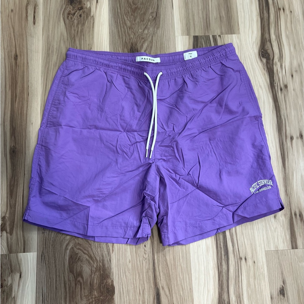 PacSun Men's Swim Trunks in Mauve / Purple Baggies